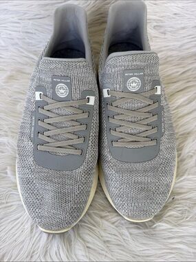 Peter Millar Hyperlight Apollo Sneakers Light Gray Knit Lace-Up